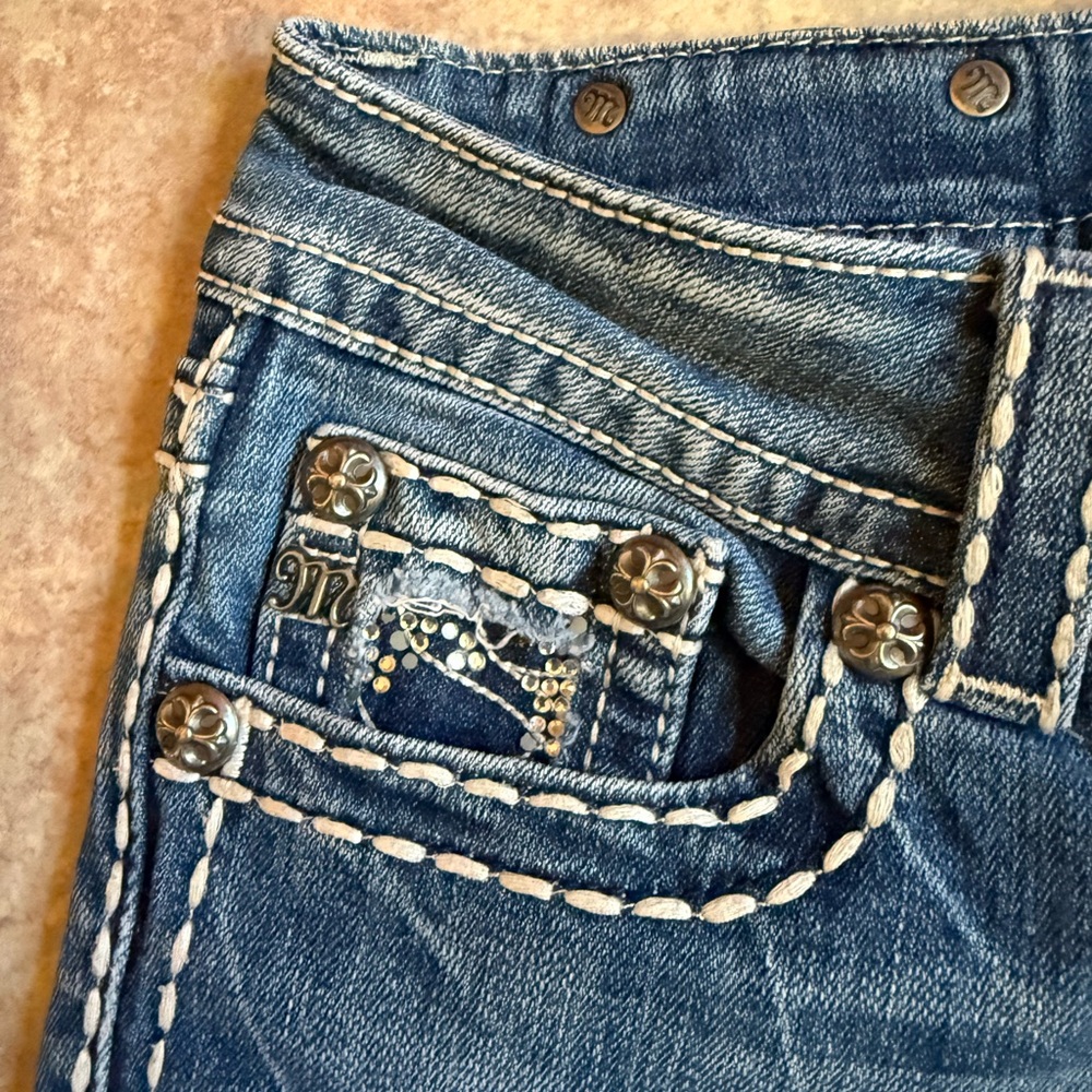 Miss Me Dark Blue Flare Jeans - Picture 2 of 6